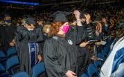 An ODU rite of passage is moving the tassel from the right side of the mortarboard to the left. 图Chuck Thomas/ODU